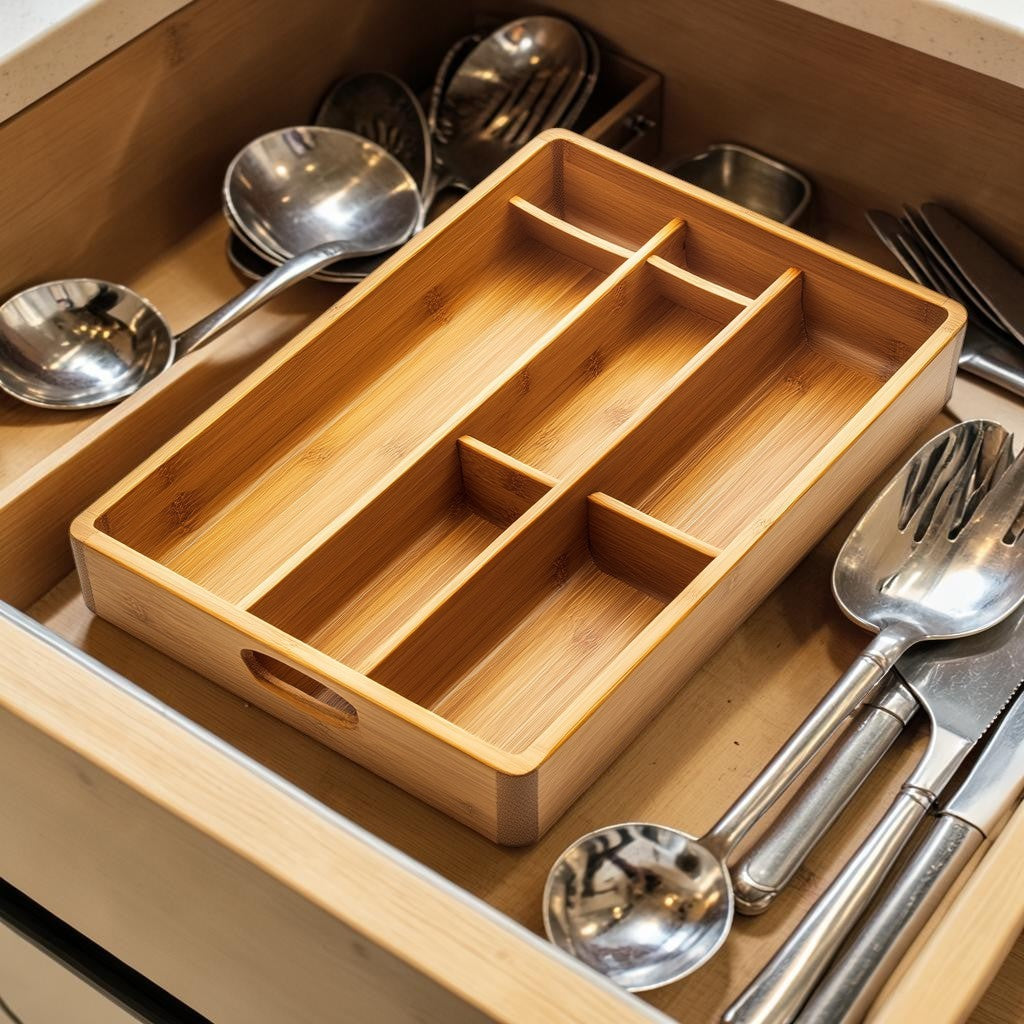 Rymand Expandable Bamboo Drawer Organizer